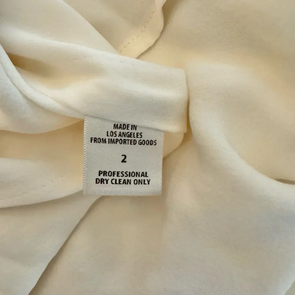 Stone Cold Fox Ivory Cosmo Romee Silk Cutout Dress 4 Boho - Picture 9 of 14